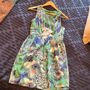 Shoshanna silk patterned cocktail dress